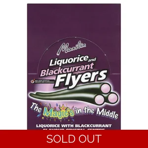 Maxilin Giant Liquorice and Blackcurrant Flyers with Crystal Centre
